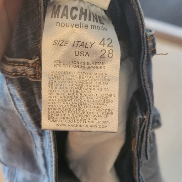 Machine Skinnny Jeans Mid Rise Ripped Destroyed Size 28/6 - Picture 9 of 9